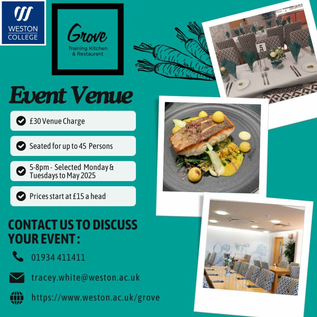 Host Your Next Business Event at The Grove Training Restaurant in 2025